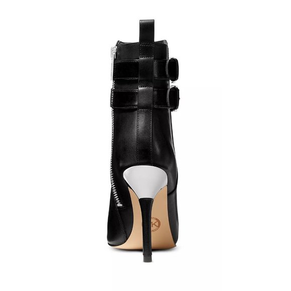 Michael Kors Women's Amal Dress Bootie Heels Studded Ankle Strap Black Size 9 - Picture 3 of 5